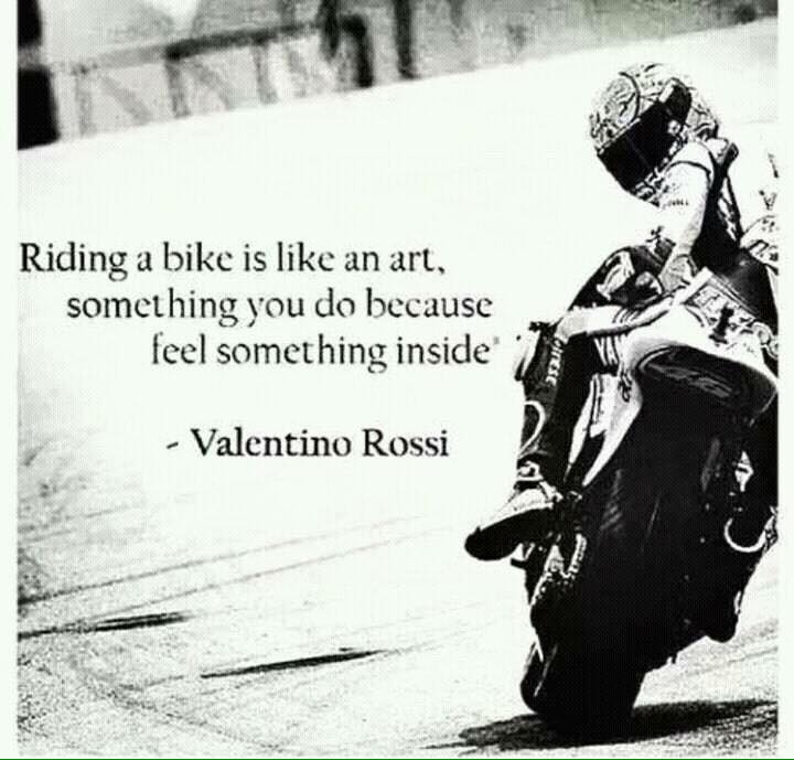 Riding a bike is-Rossi
